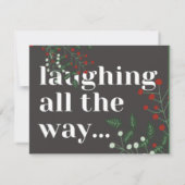 Carte rire tout le long du chemin photo feuillage de noë (Dos)