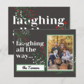 Carte rire tout le long du chemin photo feuillage de noë (Devant / Derrière)