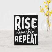 Carte Rise Sparkle Repeat - Sitive Mindset Motivational  (Fleur jaune)