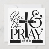 Carte Rise Up and Pray – Luke 22:46 Scripture Design (Devant)
