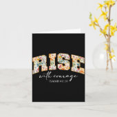 Carte Rise With Courage Christian Religion Bible Scriptu (Fleur jaune)