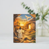 Carte Risen Jesus Empty Tomb 3D Easter Flat Card (Debout devant)
