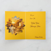 Carte Risen Jesus Empty Tomb 3D Papercut Easter Card (Intérieur)