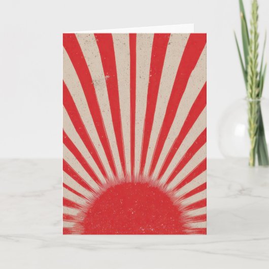 Carte Rising Sun Background – Retro Vintage Rays (Devant)