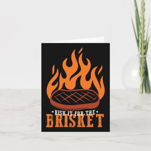 Carte Risque Drôle Pour Le Brisket Grilling Bbq (Devant)