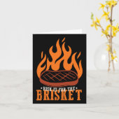 Carte Risque Drôle Pour Le Brisket Grilling Bbq (Fleur jaune)