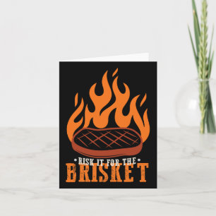 Carte Risque Drôle Pour Le Brisket Grilling Bbq