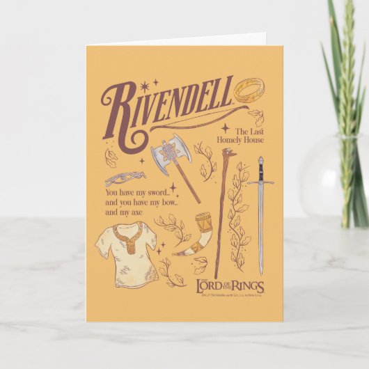 Carte RIVENDELL™ Collage Aquarelle Graphique (Devant)