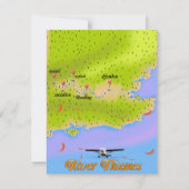 Carte River Thames Londres Angleterre (Devant)