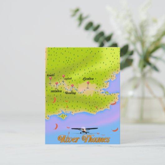 Carte River Thames Londres Angleterre (Debout devant)