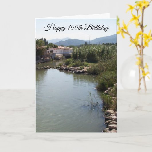 Carte Rivière 100e anniversaire (Fleur jaune)