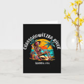 Carte rivière Chassahowitzka floride fun squelette au (Fleur jaune)