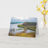 Carte Rivière Mississippi et falaises en bois à la front (Fleur jaune)