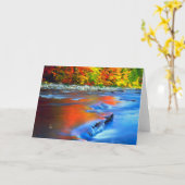 Carte Rivière Swift reflétant les couleurs d'automne (Fleur jaune)