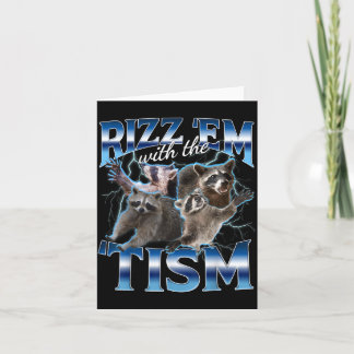 Carte Rizz Em avec le mème Tism pour hommes femmes Autis