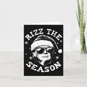 Carte Rizz La Saison Drôle Trump Joyeux Noël Père Noël