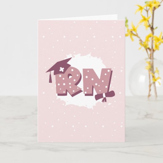 Carte RN Regised Nurse (Fleur jaune)