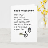 Carte Road to Recovery - un poème amusant pour le bien-ê (Fleur jaune)
