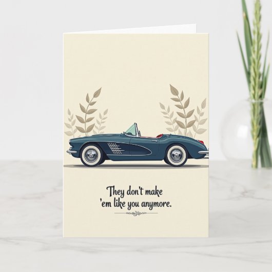 Carte Roadster Classique Rayée (Devant)