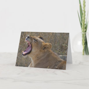 Carte Roaring lion greeting card