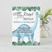 Carte Roarsome Party pour garçons ou filles (Debout devant)