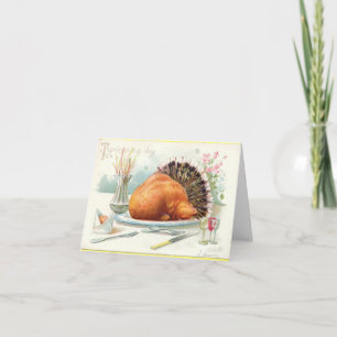 Carte Roast Turquie Vintage Canard Thanksgiving Salutati
