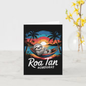 Carte Roatan Sloth, Roatan Honduras Sloth, Roatan (Fleur jaune)