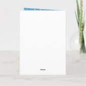 Carte Robe Bleu Clair Princesse Blonde Anniversaire (Dos)