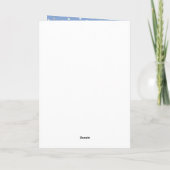 Carte Robe Bleu Clair Princesse Brune Anniversaire (Dos)
