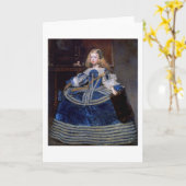 Carte Robe bleue de l'infante Margarita Teresa, Velazque (Fleur jaune)