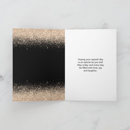 Carte Robe de Champagne Faux Parties scintillant Douce 1 (Intérieur)