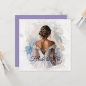Carte Robe de mariée de future mariée (Devant/Arrière en situation)