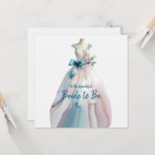 Carte Robe de mariée pour la future mariée pour la fête (Devant/Arrière en situation)