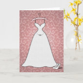 Carte Robe de mariée 'Simply Lace' (Fleur jaune)