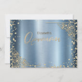 Carte Robe dorée Diamants Bleus RSVP (Dos)