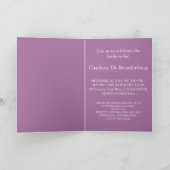 Carte Robe Mariage fleurie Rose colorée (Intérieur)