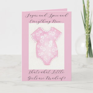 Carte Robe rose pour bébé