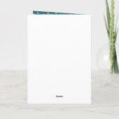 Carte Robe sarcelle Peau foncée Princesse Anniversaire (Dos)