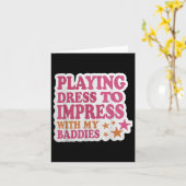 Carte Robe tendance pour impressionner avec mes méchants (Fleur jaune)