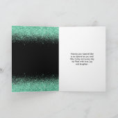 Carte Robe Vert clair Faux Parties scintillant Douce 16  (Intérieur)