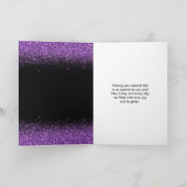 Carte Robe violette foncée Faux Parties scintillant douc (Intérieur)