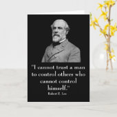 Carte Robert E. Lee et citation (Fleur jaune)