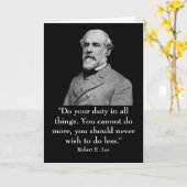 Carte Robert E. Lee et citation (Fleur jaune)