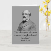 Carte Robert E. Lee et citation (Fleur jaune)