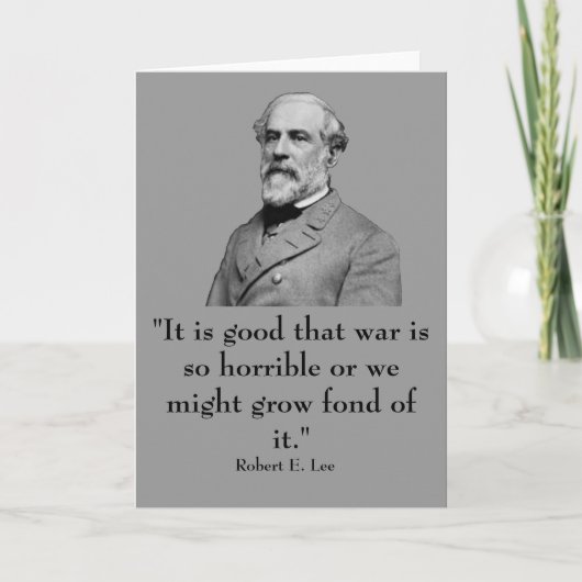 Carte Robert E. Lee et citation (Devant)