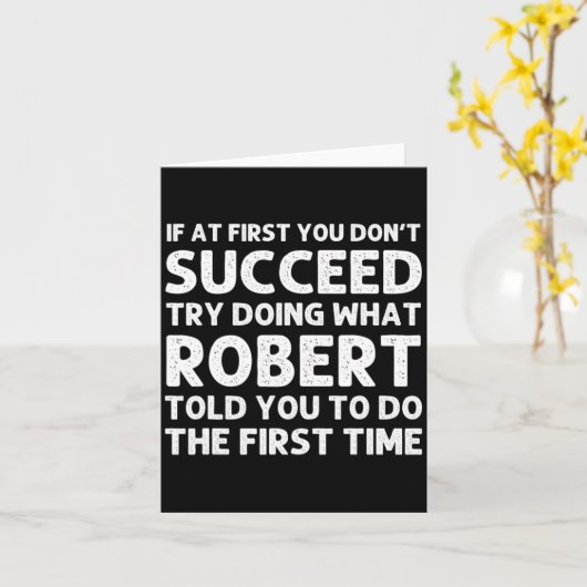 Carte Robert Gift Name D Birthday Funny Chris  (Fleur jaune)