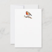 Carte Robin d'entreprise dans un Casquette de Noël (Dos)