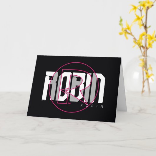 Carte Robin Hi-Tech Nom Graphique (Fleur jaune)