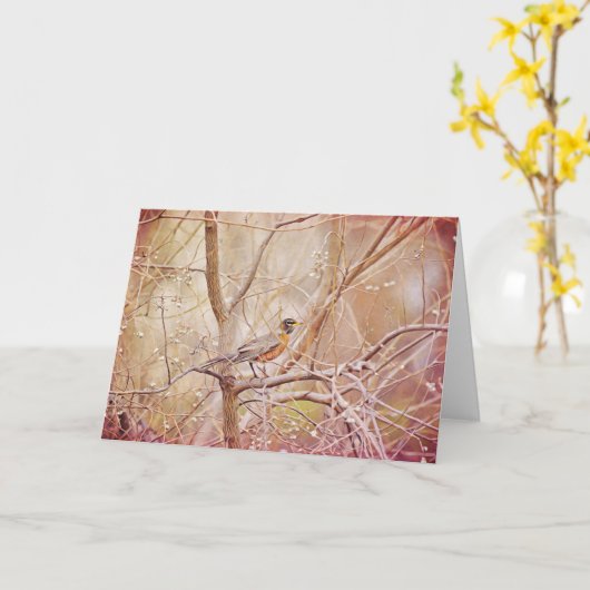 Carte Robin Illustrated Scripture Card Matthew 6:26 (Fleur jaune)