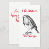 Carte Robin noir et blanc (Devant / Derrière)